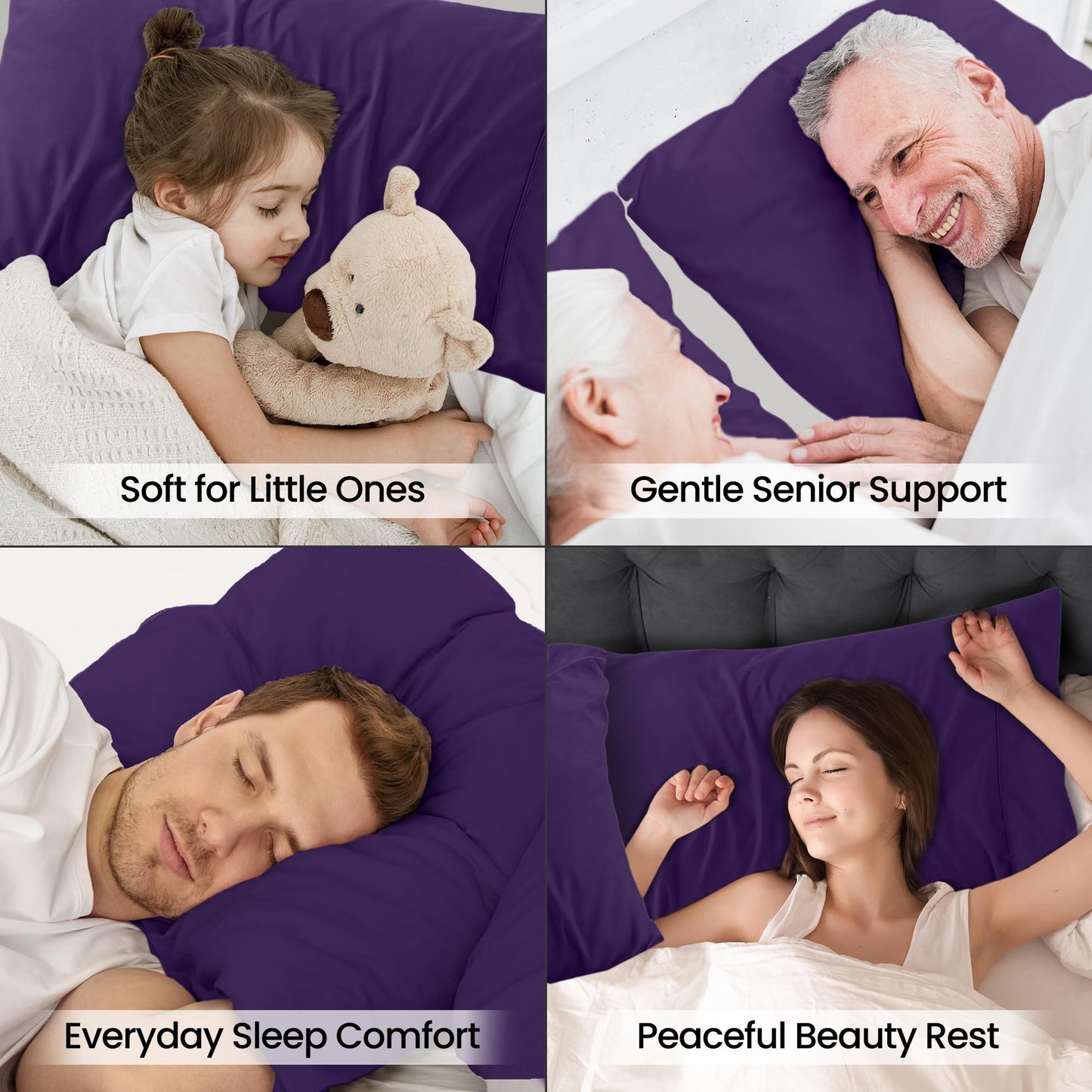 Utopia Bedding Queen Pillow Cases - 2 Pack - Envelope Closure - Soft Brushed Microfiber Fabric - Shrinkage and Fade Resistant Pillow Covers Queen Size 20 X 30 Inches (Queen, Egg Plant)