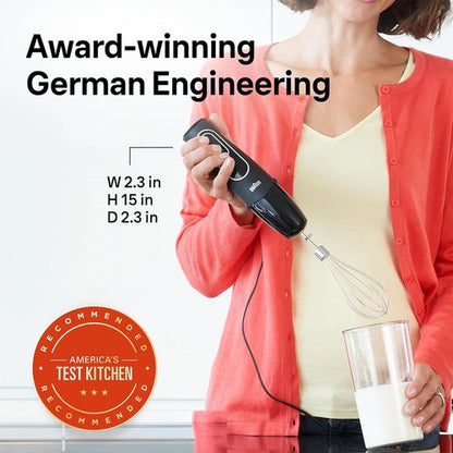 Braun MQ5025 Hand Blender - Multiquick Vario with Ergonomic Design | Sleek Black Finish