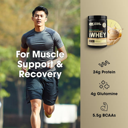 Optimum Nutrition Gold Standard Whey Protein Powder - Naturally Flavored Vanilla, 15 Servings