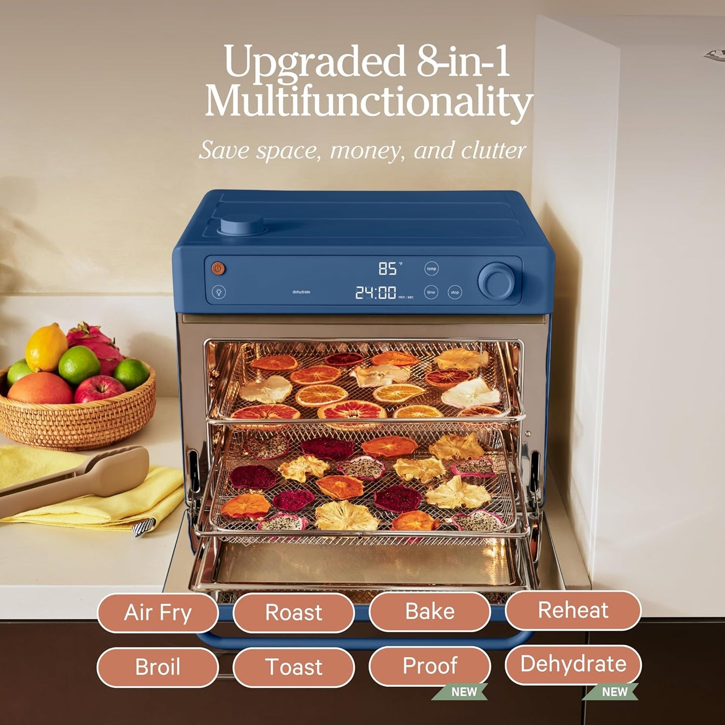 Our Place Wonder Oven Pro - 8-in-1 Digital Air Fryer & Countertop Oven | 32 QT, Blue Salt - Versatile Cooking Functions