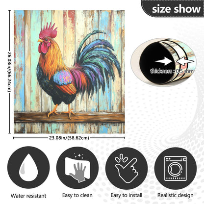 Rooster Dishwasher Magnet Cover 23x26 inch,Decorative Dishwasher Magnet Cover Farmhouse Refrigerator Magnetic Sticker Cover