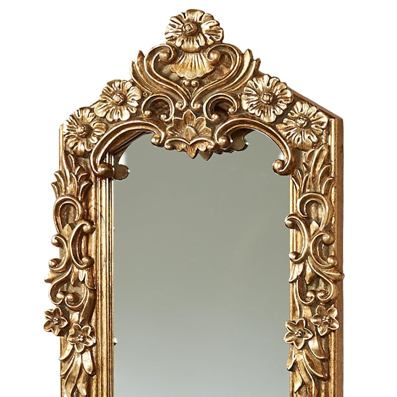 Gadsden Vertical Wall Mirror - Dark Gold Verdi Finish, 40 Inch (Dark Gold+40"L x 11"W)