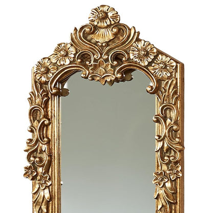 Gadsden Vertical Wall Mirror - Dark Gold Verdi Finish, 40 Inch (Dark Gold+40"L x 11"W)