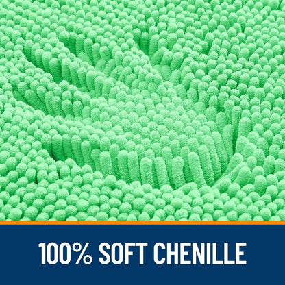 OLANLY Bathroom Rugs - Extra Soft Absorbent Chenille Mats | Quick-Dry, Machine Washable, 44x24 Mint Green