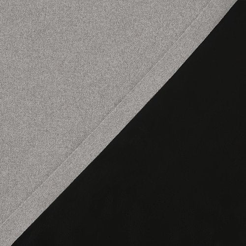 Melodieux 100% Blackout Linen Textrued Curtains for Living Room, Full Light Blocking Thermal Insulated Grommet Curtain Drapes with Black Back for Bedroom, 42 x 63 Inch, Grey (2 Panels)