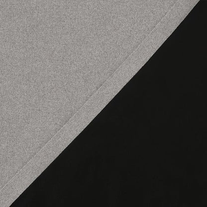 Melodieux 100% Blackout Linen Textrued Curtains for Living Room, Full Light Blocking Thermal Insulated Grommet Curtain Drapes with Black Back for Bedroom, 42 x 63 Inch, Grey (2 Panels)