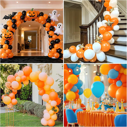 RUBFAC Orange Balloon Arch Kit - 129pcs in Various Sizes for Halloween & Thanksgiving Decor | Burnt Orange