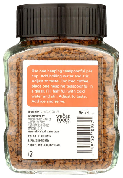 365 by Whole Foods Market - Dark Roast Instant Coffee - Rich Flavor, 3.5 Ounce