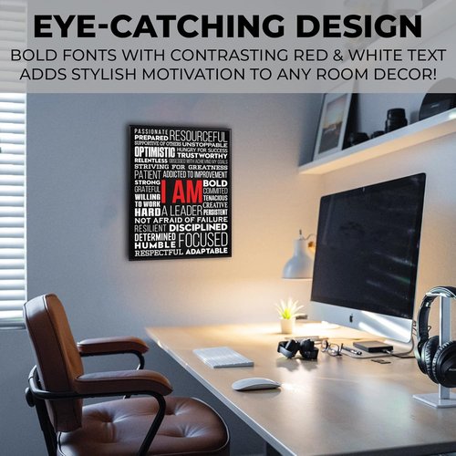 HoneyKICK Motivational Wall Art - Inspirational Office Poster | 12" W x 16" H, Unframed Decor for Bedroom & Gym