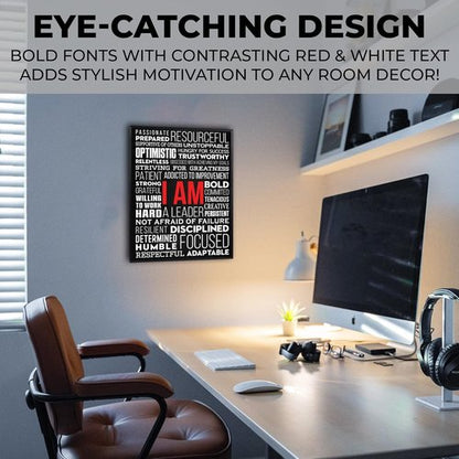 HoneyKICK Motivational Wall Art - Inspirational Office Poster | 12" W x 16" H, Unframed Decor for Bedroom & Gym