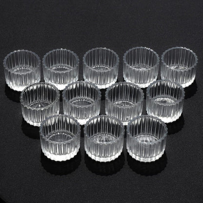 VOHO Clear Tealight Candle Holders - Set of 12 Glass Holders for Weddings & Home Decor (2'' x 1.4'')