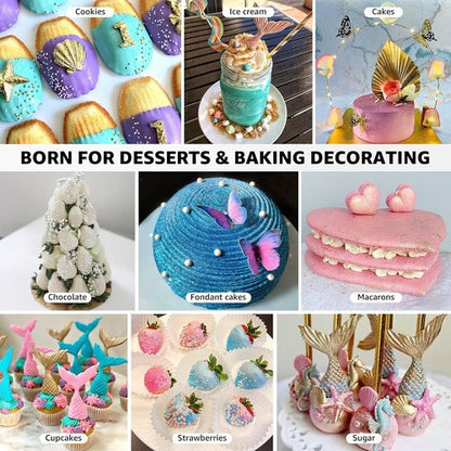 Edible Glitter by Edible Art | Kosher Halal Certified Food Grade Sparkles for Drinks & Desserts - Pearl White