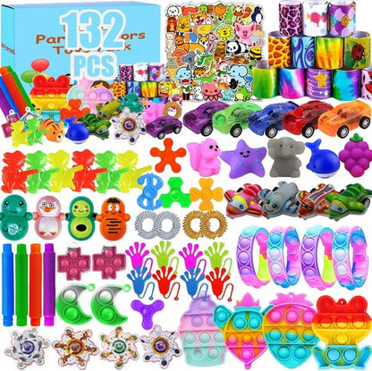 132 Pcs Treasure Box Toys by [Brand Name] - Fun Party Favors for Kids 4-8 | Perfect for Goodie Bags & Classroom Prizes