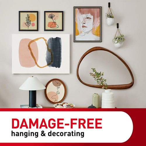 Command 8 lb Jumbo Picture Hanger - Damage-Free Frame Hanging with 3 Hangers & 8 Strips | Versatile for Home Decor