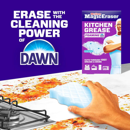 Mr. Clean Magic Eraser - Foaming Sponge with Dawn Cleaning Power for Kitchen Grease | 6 Count