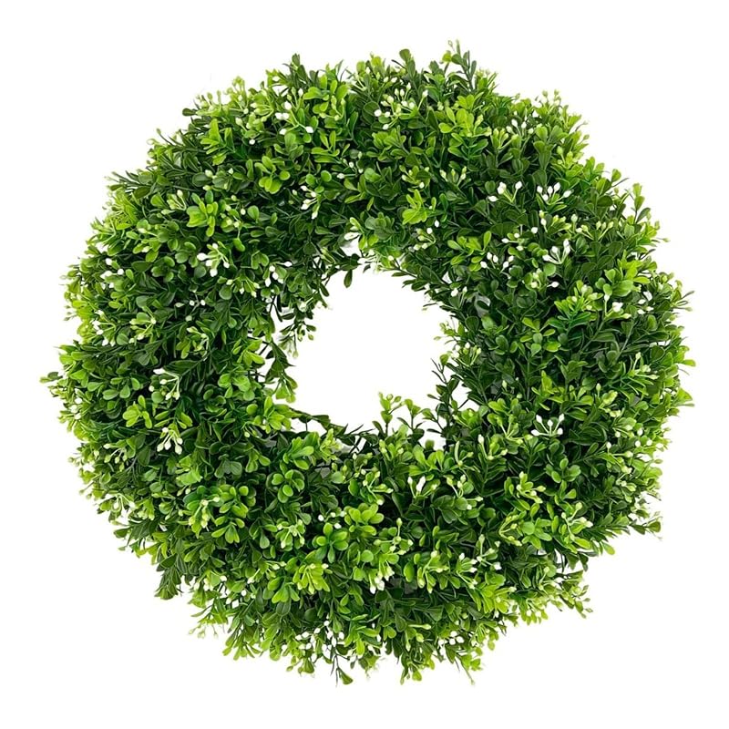 26in Artificial Christmas Wreath with Greenery, White-Berries