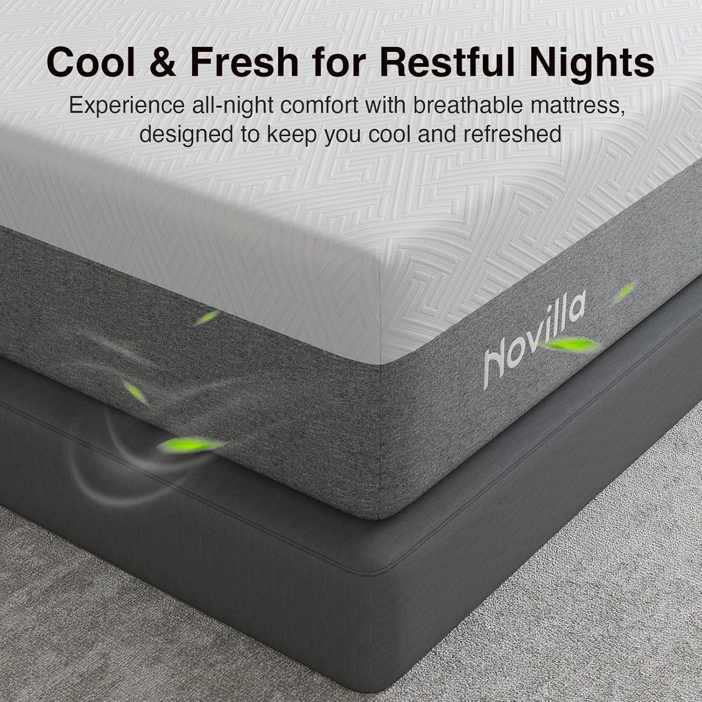 Novilla Mattress - 14 Inch Gel Memory Foam Full Size | Supportive, Pressure Relieving Comfort
