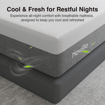 Novilla Mattress - 14 Inch Gel Memory Foam Full Size | Supportive, Pressure Relieving Comfort