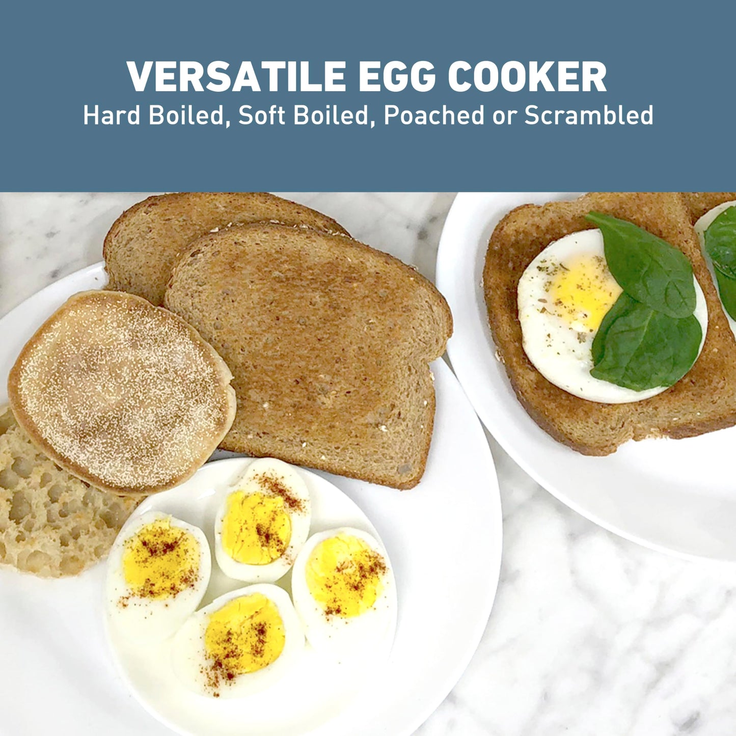 West Bend 78500 Breakfast Station, 2-Slice Toaster with Removable Meat and Vegetable Warming Tray and Egg Cooker/Poacher, Black