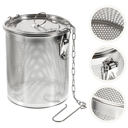 Yardwe Stainless Steel Tea Ball Strainer, Tea infuser with Extended Chain Hook, Fine Mesh Cooking Infuser for Loose Leaf Tea Seasonings (5.5 x 5.9 Inch)