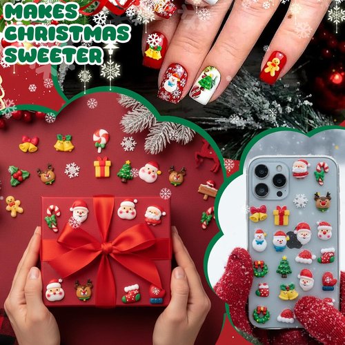 Hiawbon Christmas Miniature Figurines Set - 170 Assorted Resin Ornaments for Fairy Garden Decor