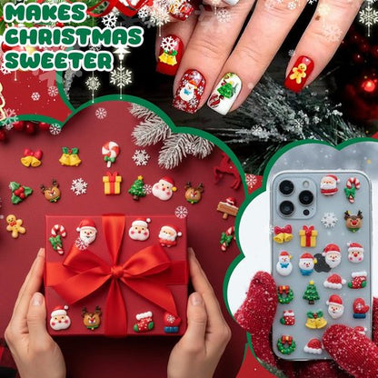 Hiawbon Christmas Miniature Figurines Set - 170 Assorted Resin Ornaments for Fairy Garden Decor