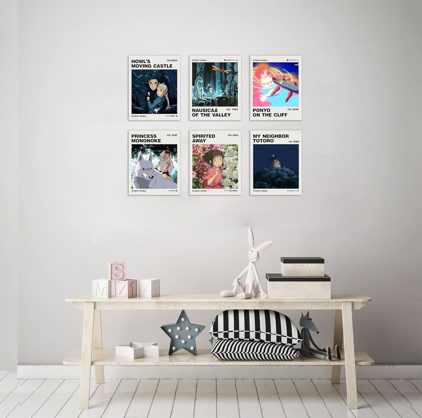 Ouroboros Art & Design Studio Ghibli Anime Posters - Hayao Miyazaki Wall Decor - Pack of 6 | 8x10 Inch, 300 GSM Paper