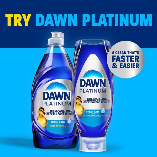 Dawn Ultra Dish Soap Refill - Powerful Blue Liquid Detergent for Grease | 51.5oz (Pack of 2)