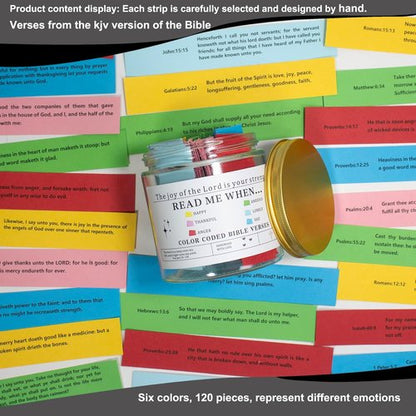 Bible Verse Jar (KJV) - 120 Inspirational Scripture Cards | Perfect Christian Gifts for Kids & Adults