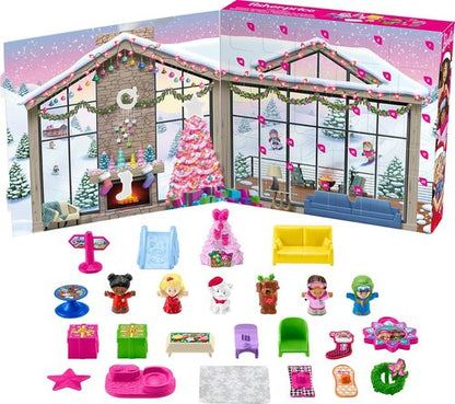 Fisher-Price Little People Barbie Advent Calendar - 24 Christmas Figures & Toddler Playset