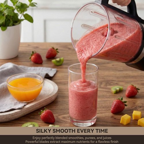 **Skiennix Professional Glass Blender - 1500W Motor, 9 Speeds, 14 Preset Programs | Perfect for Smoothies & Soups**