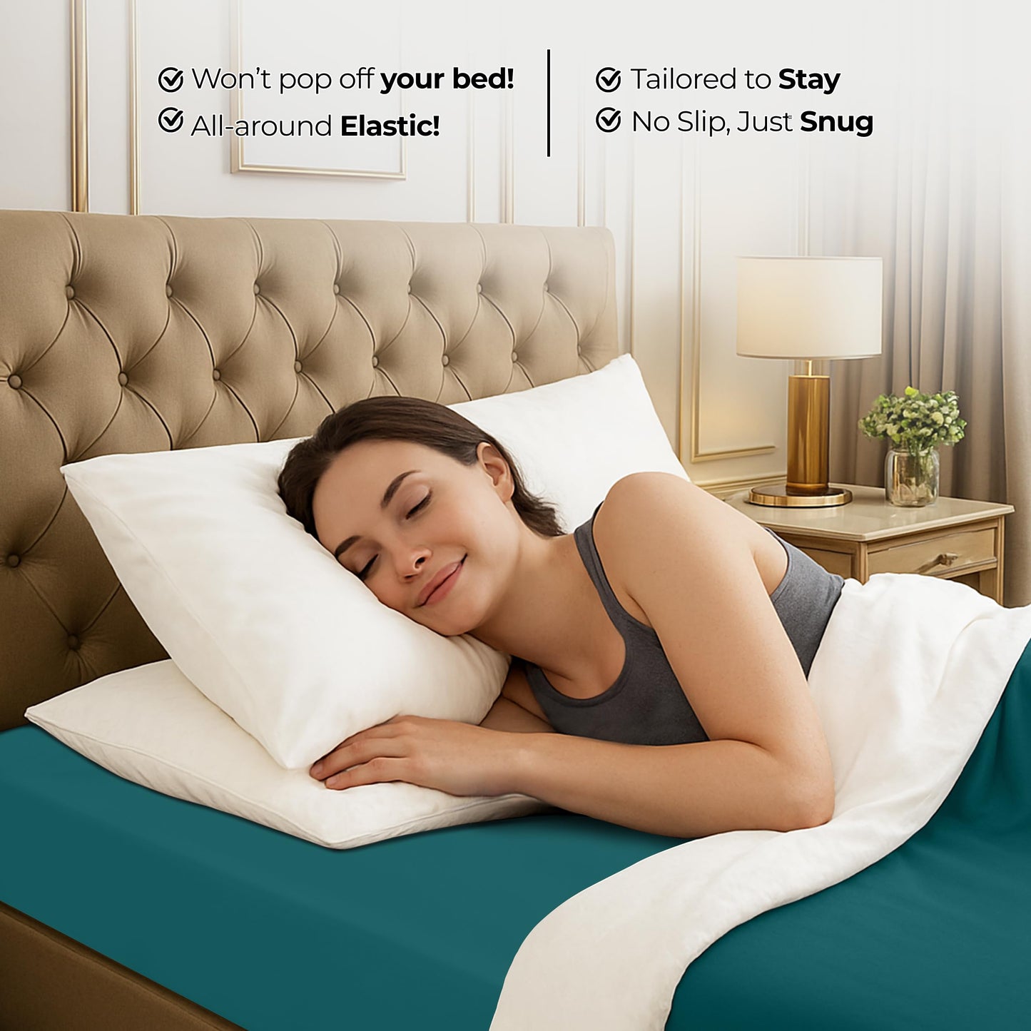 Utopia Bedding Queen Fitted Sheet - Bottom Sheet - Deep Pocket - Soft Microfiber - Shrinkage and Fade Resistant - Easy Care -1 Fitted Sheet Only (Teal)