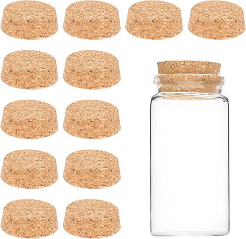 BENECREAT 12PCS Wooden Tapered Cork Plugs, 1.89~2 inch Natural Soft Wood Replacement Corks for Wines, Old Bottles, Jars, Arts, DIY Crafts