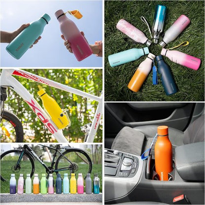 BJPKPK Insulated Water Bottle - 18 oz Stainless Steel, BPA-Free, Leak-Proof Flask for Sports & Travel | Light Pink