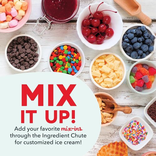 Dash Deluxe Gelato & Ice Cream Maker - One-Touch Churning, Easy Clean - 2 Quart Capacity, Cream