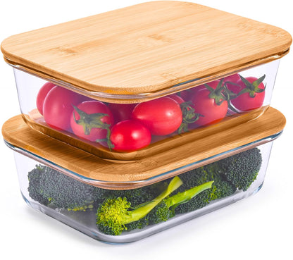 Prosumer's Choice Glass Food Storage Containers - Airtight & Stackable Meal Prep Set (2-Pack) - 36 Oz