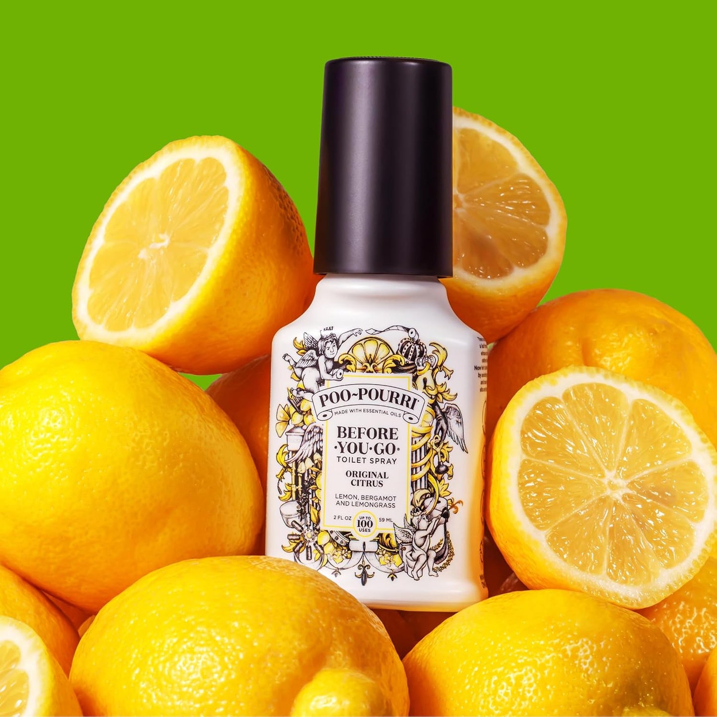 Poo-Pourri Before-You-Go Toilet Spray - Bamboo Rain | 2 Fl Oz, Essential Oil Bathroom Deodorizer, TSA Approved