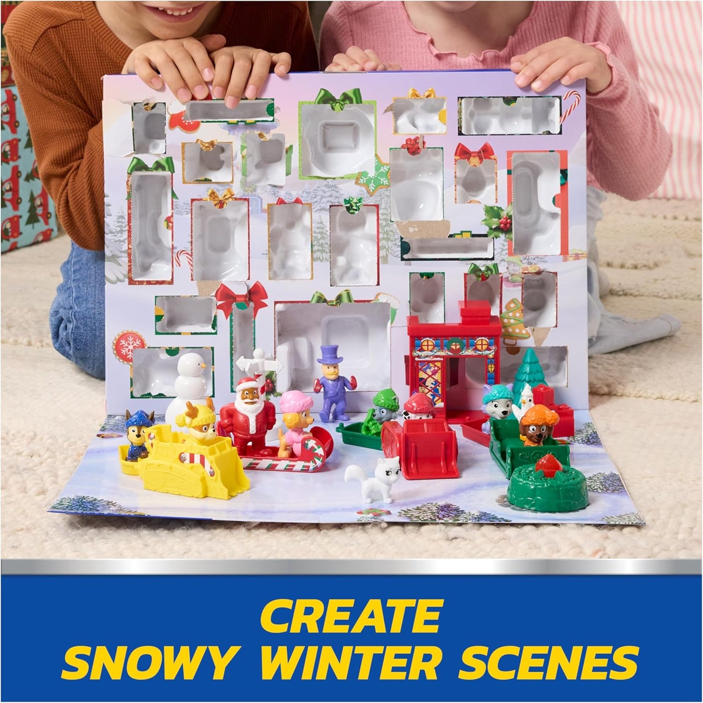 PAW Patrol Advent Calendar 2025 - 24 Surprise Toys with Figures, Mini Vehicles & Accessories for Kids 3+