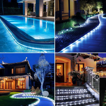 Skiennix 500 LED Outdoor Rope Lights - Waterproof Fairy String Lights for Christmas & Parties | 28M/92ft