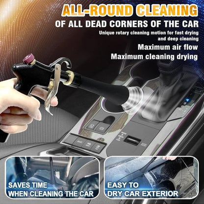 Air Blow Gun | High-Pressure Car Interior Cleaning Tool with Nozzle & Dusting Brush - Efficient Dirt Removal