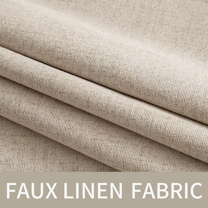 MIULEE Blackout Thermal Insulated Curtains - Linen Textured Taupe Drapes for Bedroom | 52 x 54 Inch (2 Panels)