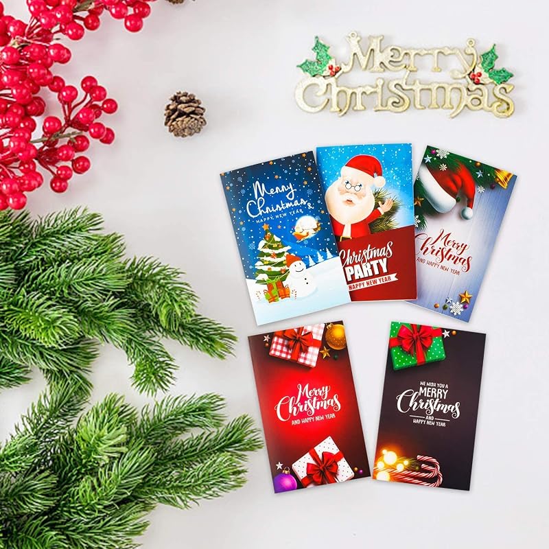 Christmas Gift Card Holders with Envelopes — 30 Pack, Festive Designs
