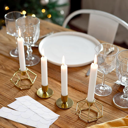 Skiennix 40pcs Taper Candle Holders - Adhesive Grips for Secure Fit | Perfect for Weddings & Holidays