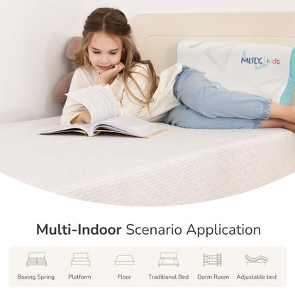 MLILY Twin Mattress in a Box, 6 inch Mattresses for Kids Bed Single Size Daybed Individual Bunk, Memory Foam Medium Firm