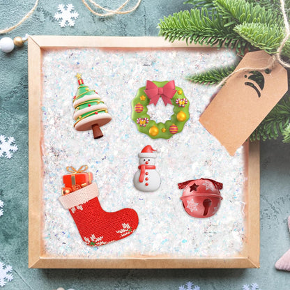 Santa Footprint Stencil by Christmas | Create Magical Holiday Decor with Fake Snow | Perfect for Crafting