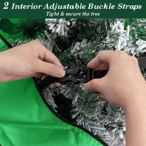 Heavy Duty Christmas Tree Storage Bag by [Brand Name] - Reinforced Handles & Dual Zippers | Fits 3FT-4.5FT Artificial Trees, Green