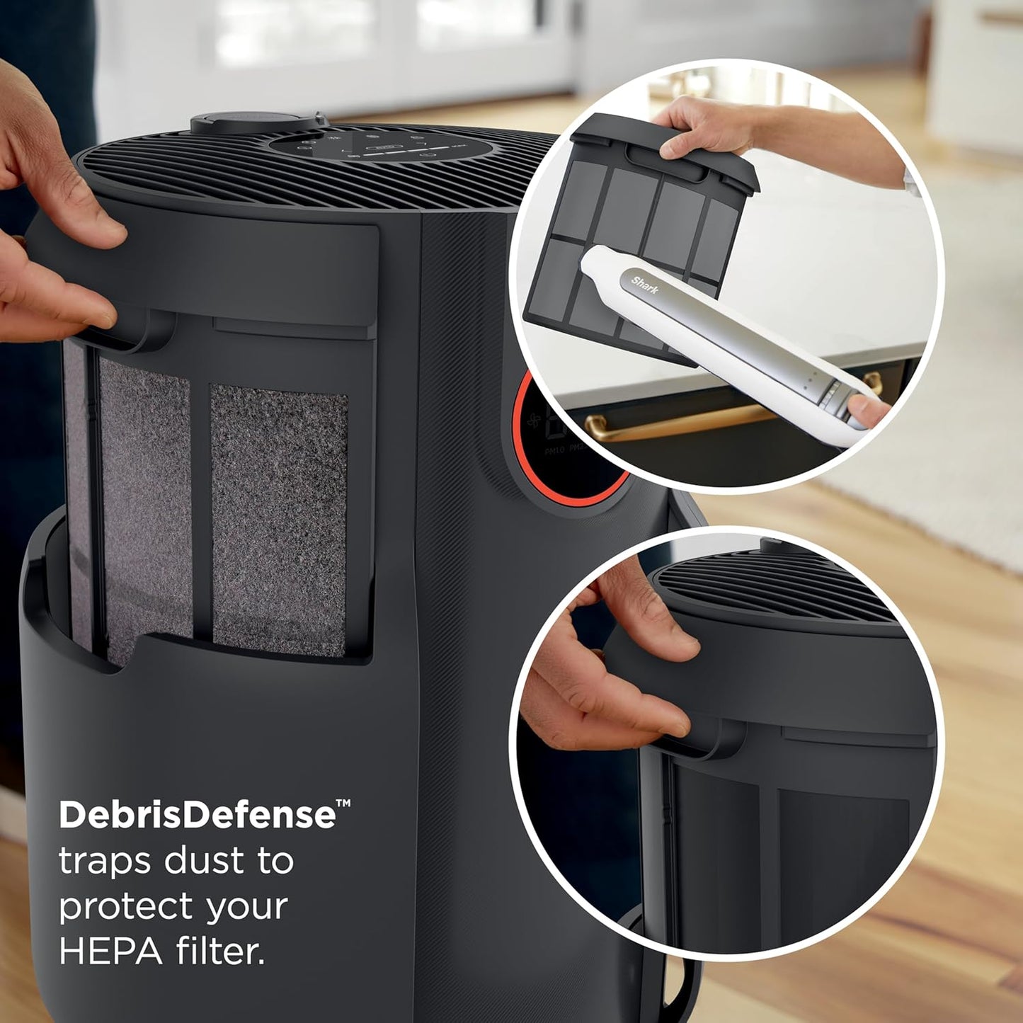 Shark Air Purifier - HEPA-Exceeding Filter for Large Rooms | Captures Dust, Odor, Smoke & Pet Dander