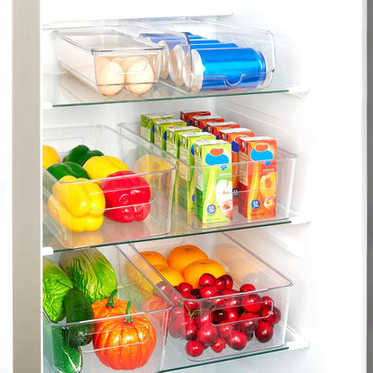Vtopmart Fridge Organizer Bins - Set of 8 Clear BPA-Free Storage Containers for Kitchen & Pantry