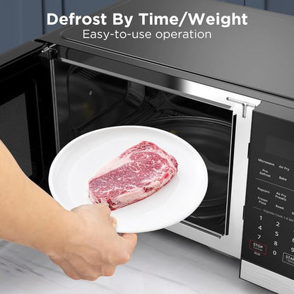 BLACK+DECKER 5-in-1 Microwave Oven - Air Fry, Bake, Roast & Convection Cooking - 0.9 Cu. Ft. Stainless Steel
