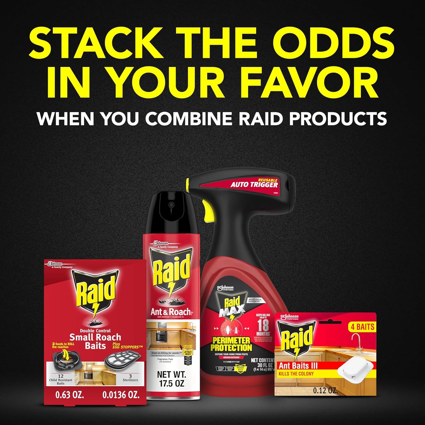 Raid Roach Killer Baits - Effective Pest Control with Egg Stoppers | 12 Count